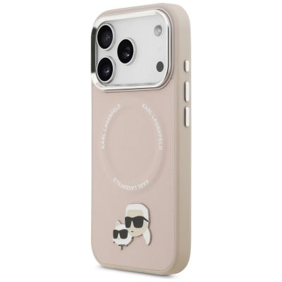 2. Karl Lagerfeld Karl & Choupette Pins MagSafe Case for iPhone 17 Pro - Pink