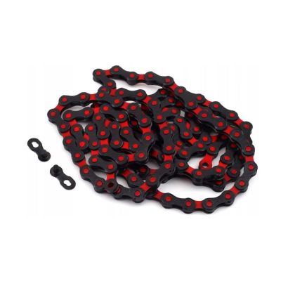 KMC DLC Chain 12 126 Links Black Red Box