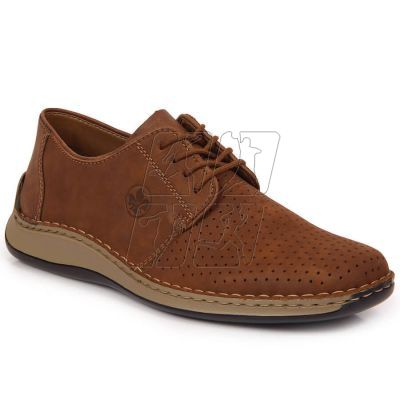 5. Openwork leather shoes Rieker M RKR528 brown