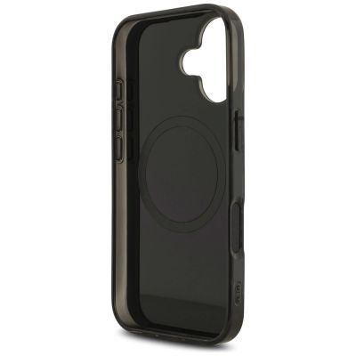 7. AMG Double Layer Transparent Rhombs MagSafe Case for iPhone 17 - Black and Red