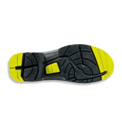 7. Uvex 85438 safety shoes size 43 PUR sole W11, Black, Lime