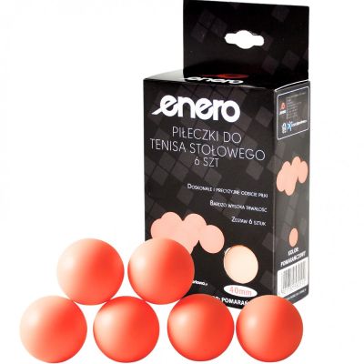 ENERO TABLE TENNIS BALLS 6 PCS ORANGE