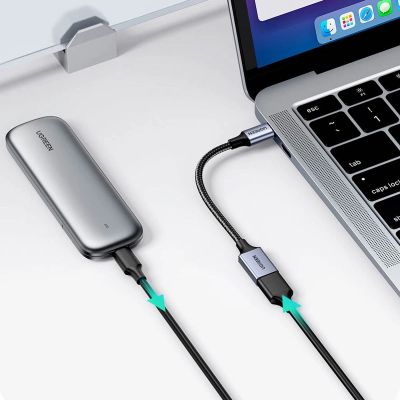 3. Ugreen OTG adapter cable USB-C (male) - USB-A (female) 5Gb/s 0.15m black (US378)