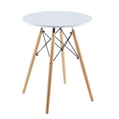MATERA ROUND TABLE WHITE 60x60CM