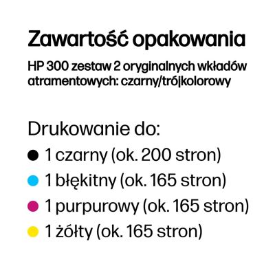 3. HP 300 Original Ink Cartridge 2-Pack: Black/Tri-Color