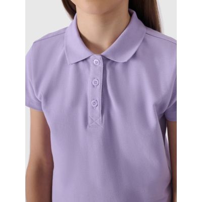 4. Girls' regular polo shirt 4F Junior