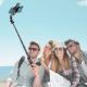9. Tech-Protect L05S Bluetooth Selfie Stick with Tripod up to 105cm with LED Light - Black