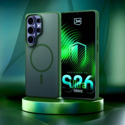 5. 3mk Smoke MagCase for Samsung Galaxy S26 Ultra - green