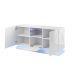 2. QIU 2D1K chest of drawers 150x41.5xH75 glossy white/glossy white
