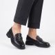 4. Women's leather brogues, black, Vinceza 39991