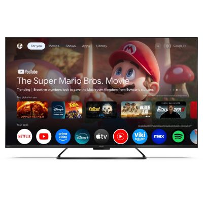 2. SHARP 50HR7265E QLED 50" 4K Ultra HD Google TV Dolby Digital Plus DVB-T2 Black