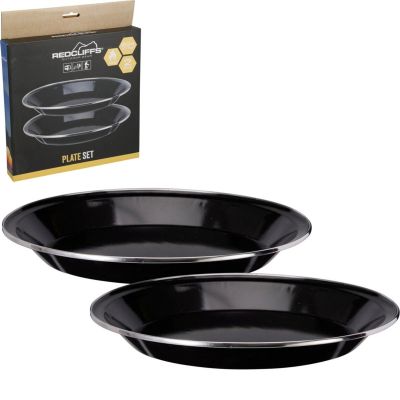 7. BOWL TOURIST PLATE 2PCS 24CM ALUMINUM REDCLIFFS