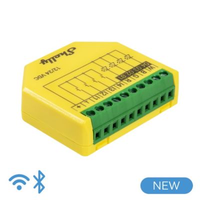 8. Shelly Plus RGBW PM Wireless Green, Yellow