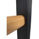 19. GYMNASTIC WOODEN AND METAL EXTENSION WALL BAR WITH METAL HANDLE IN OAK COLOUR BENCHK 511