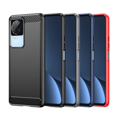 9. Carbon Case for Xiaomi Poco F4 5G flexible silicone carbon cover black
