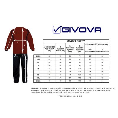 2. Givova Visa tracksuit navy blue and white 0403