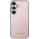 3. Guess Glitter Script Case for Samsung Galaxy S24 - Pink