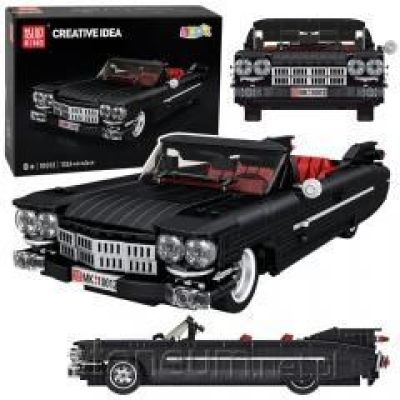 Classic Convertible Car Construction Set Cadi-Elrado Black, 1324 pcs