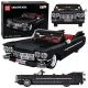 Classic Convertible Car Construction Set Cadi-Elrado Black, 1324 pcs