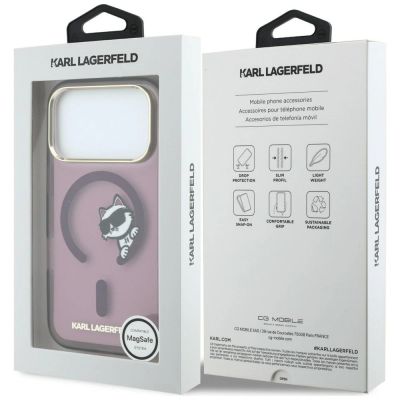8. Karl Lagerfeld Peekaboo Logo MagSafe case for iPhone 18 Pro Max / 17 Pro Max - burgundy