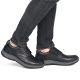 12. Men's comfortable leather shoes, width H, black, Rieker 03607-24