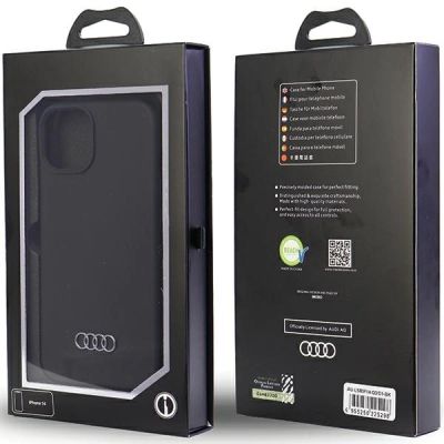 6. Audi Silicone Case iPhone 14 6.1" black/black hardcase AU-LSRIP14-Q3/D1-BK