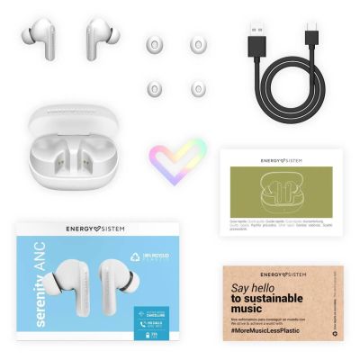 8. Energy Sistem True Wireless Earphones Serenity ANC with Bluetooth Microphone White