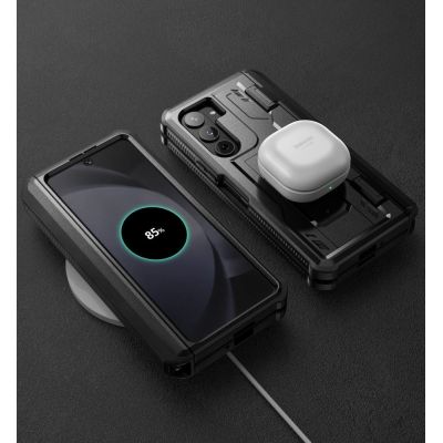 7. Tech-Protect Kevlar Pro Pen Case for Samsung Galaxy Z Fold 5 - Black