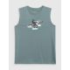 5. Boy's regular sleeveless T-shirt with print 4F 4FJRSS26TSLEM354-46S