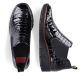 64. Rieker W R474 snakeskin leather ankle boots black