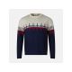 ROSSIGNOL PATTERNED CN SWEATER navy blue