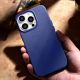 17. iCarer Litchi Premium Leather Case iPhone 14 Pro Magnetic Leather Case with MagSafe Dark Blue (WMI14220710-DB)