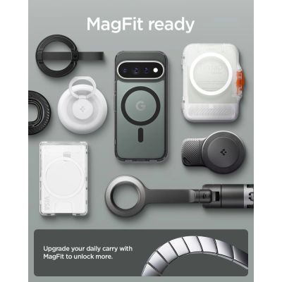 9. Spigen Ultra Hybrid Mag MagSafe Case for Google Pixel 11 Pro - Black and Gray