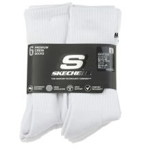 Skechers 6pk Core Crew LG Socks S118220-WHT White 43-46