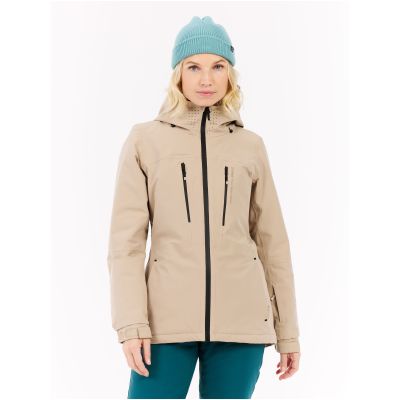 3. Women’s hooded zip-up ski/snowboard jacket PROTEST PRTBEVERLY, beige