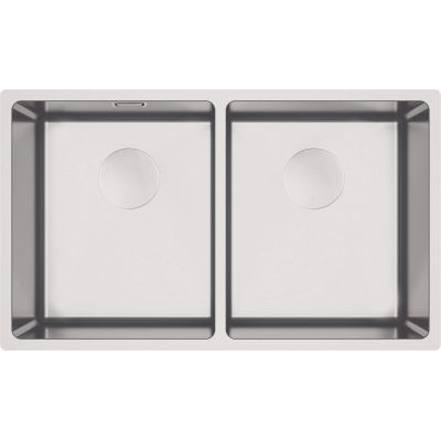 2-bowl steel undermount sink