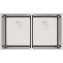 2-bowl steel undermount sink