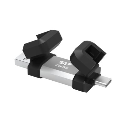 3. Silicon Power C51 256GB USB-A USB-CSilver