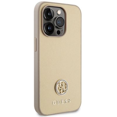 4. Guess GUHCP15XPS4DGPD iPhone 15 Pro Max 6.7" gold/gold hardcase Strass Metal Logo