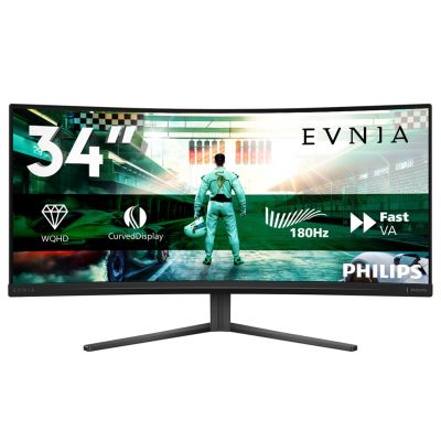 42. Philips Evnia 34M2C3500L/00 Computer Monitor 86.4 cm (34") 3440 x 1440 px Wide Quad HD LCD Black