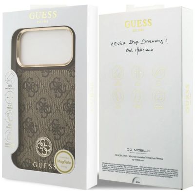 8. Guess 4G Strass Logo MagSafe Case for iPhone 18 Pro Max / 17 Pro Max – Brown