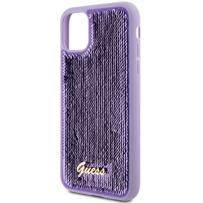 6. Guess Sequin Script Metal case for iPhone 11 / Xr - purple