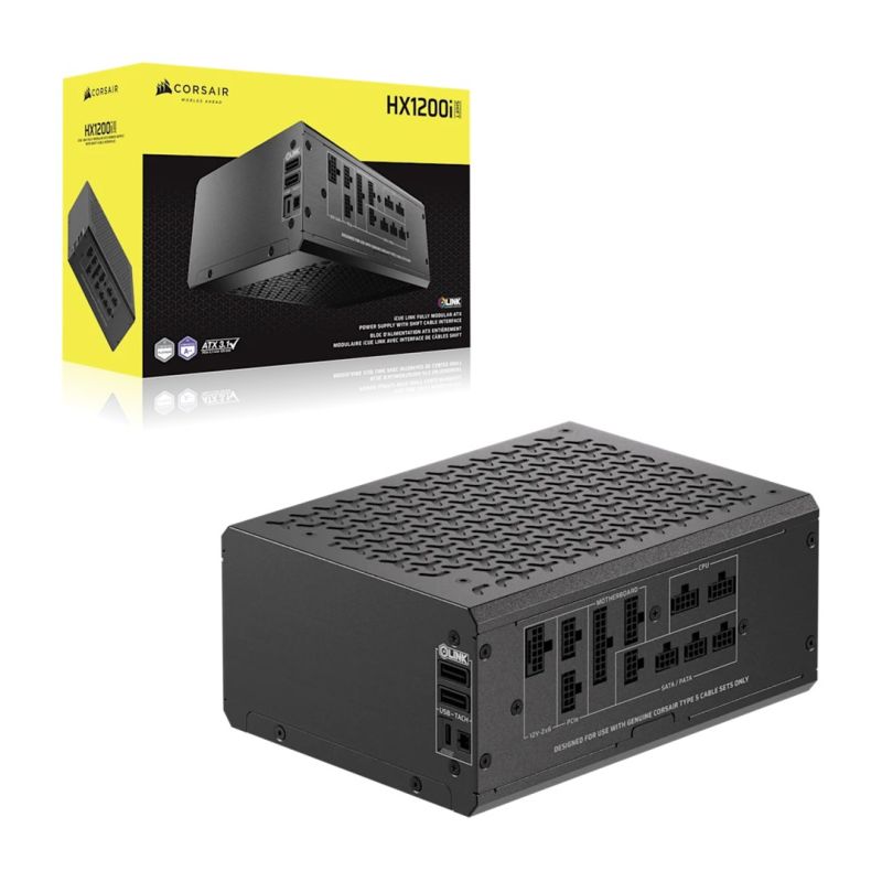 2. CORSAIR 1200W iCUE LINK HX1200i SHIFT ATX Modular Power Supply