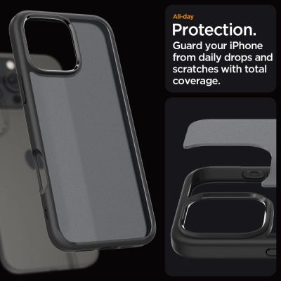 12. Spigen Ultra Hybrid Case for iPhone 16 Pro Max - Black