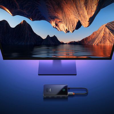 10. Baseus PioneerJoy 4xUSB-A 3.0 USB-C Hub - Gray