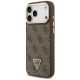 2. Guess 4G PU Triangle Logo & Stand Camera Magsafe Case for iPhone 17 Pro Max - Brown