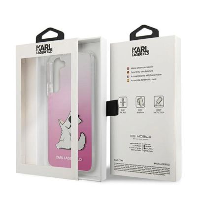 8. Karl Lagerfeld Choupette Eat Case for Samsung Galaxy S22+ - Pink