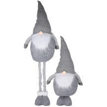 SANTA CLAUS ON TELESCOPIC LEGS 30X18X100CM ARTICASA GRAY