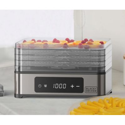 2. Black+Decker BXDE401E Fruit, Mushroom and Vegetable Dehydrator