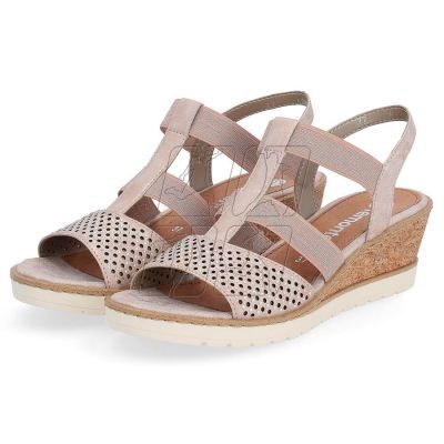 11. Comfortable wedge sandals Remonte W RKR667, pink gold